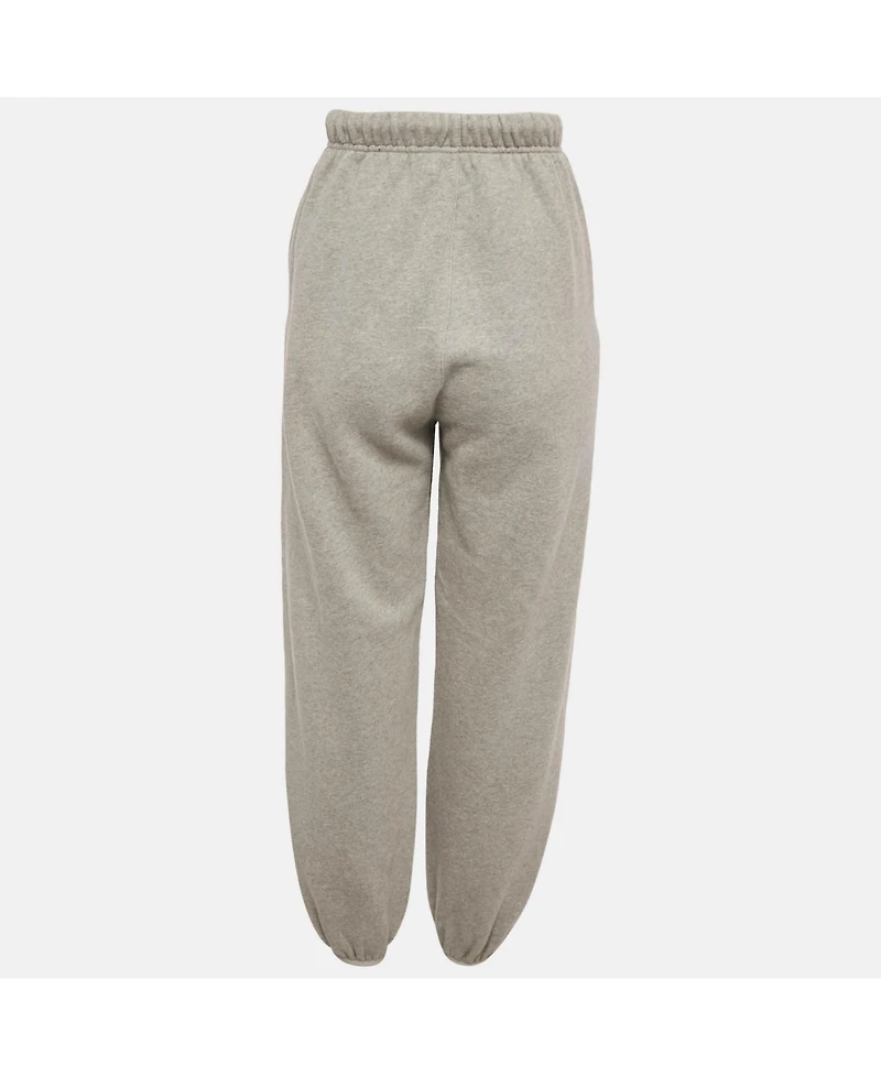 Pre-Owned Fear Of God Women's Grey Cotton Knit Fleece Lined Sweatpants