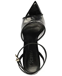 Schutz Women's Elodie Vinyl Pointed Toe Wedge Sandals