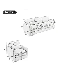 Streamdale Furniture Cozy Upholstered Oversized Comfy Cloud Sofa