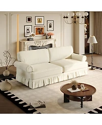 Streamdale Furniture Luxuriously Comfortable 3&4-Seater Cloud Couch, Chenille Sofa with Rolled Arms