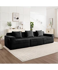Streamdale Furniture Modular 3 Seat Boneless Sofa, Cloud Sectional Couch with Deep Seat