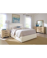 Marcel 77" Upholstered Flanged Seam Queen Bed