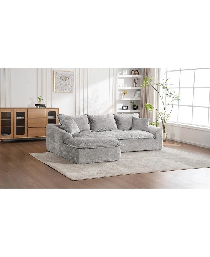 Streamdale Furniture 103" Cloud Sectional Couch w/ L-Shape Chaise, Modern Modular Sofa