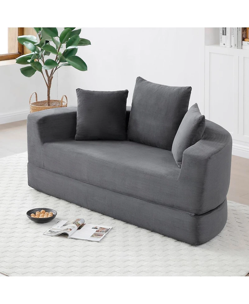 Streamdale Furniture Convertible Sofa Couch Bed, Multi-functional, Adjustable Futon for Apartment