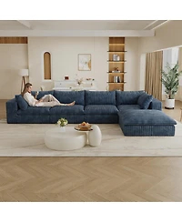 Streamdale Furniture Cloud Sofa, Corduroy, Deep Seat, Removable Cushion, No Assembly
