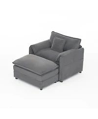 Streamdale Furniture Oversized Recliner Chair with Ottoman, Diy Combination