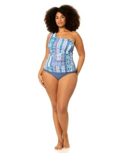 Raisins Curve Womens Plus Size Asha Tankini Top Full Coverage Bottom