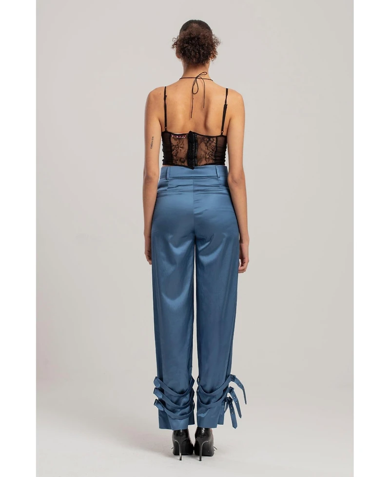 Pcfg Women's Linen Blend Free Heaven Shiny Pant