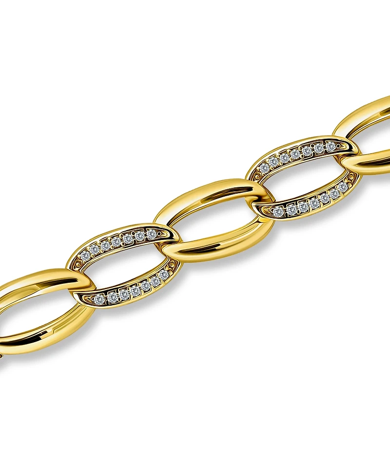 Macy's 3/8 ct. t.w Cubic Zirconia Pave Open Link Bracelet, Created for