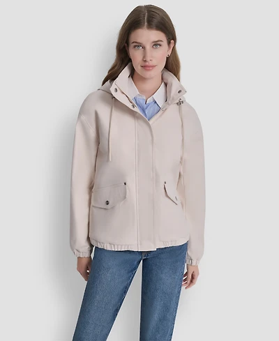 Dkny Petite Bomber Rain Coat
