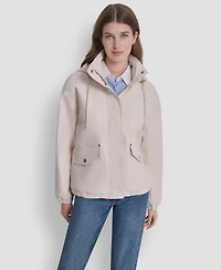 Dkny Petite Bomber Rain Coat