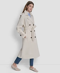 Dkny Women's Double Breasted Belted Trench Coat