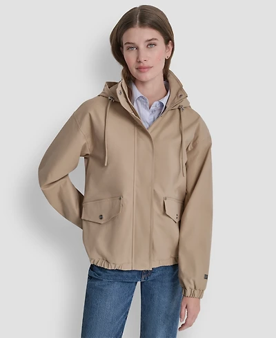 Dkny Petite Bomber Rain Coat