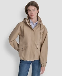 Dkny Petite Bomber Rain Coat
