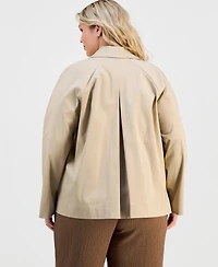 Anne Klein Essentials Plus Double-Breasted Blazer