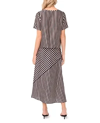 Vince Camuto Women's High-Low Asymmetrical Front Maxi Skirt