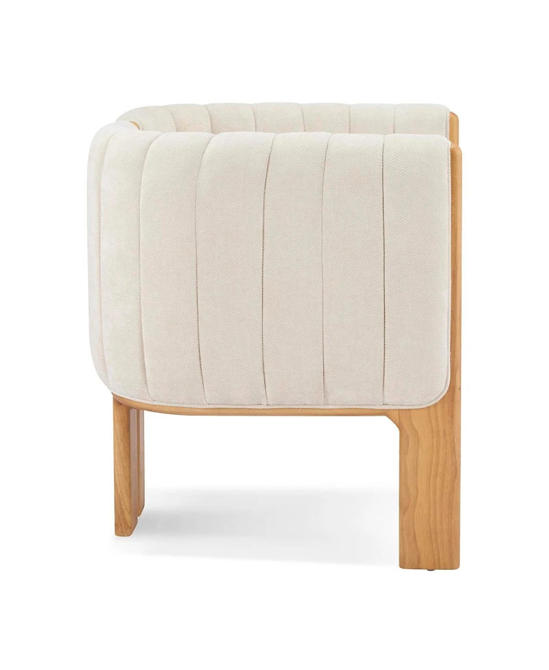 Streamdale Furniture Dining Chairs Set of 4, Modern Fabric Seating with Rubber Wood Frame