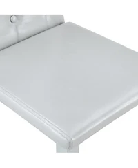 Streamdale Furniture Streamdale Pu Dining Chair with Ergonomic Buckle Backrest and Adjustable Feet