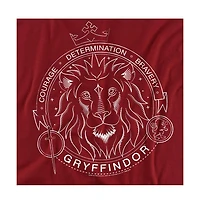 Harry Potter Big & Tall Gryffindor Line Art Badge T Shirt
