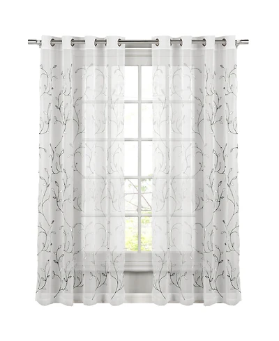 Creative Home Ideas Wavy Leaves Sheer Window Curtains