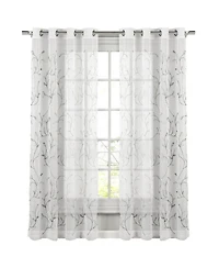 Creative Home Ideas Wavy Leaves Sheer Window Curtains