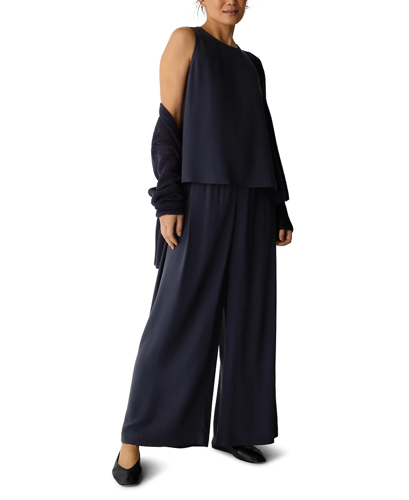 Eileen Fisher Women's Round Neck Short Shell Top