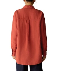 Eileen Fisher Women's Classic Collar Button-Front Shirt, Regular And Plus