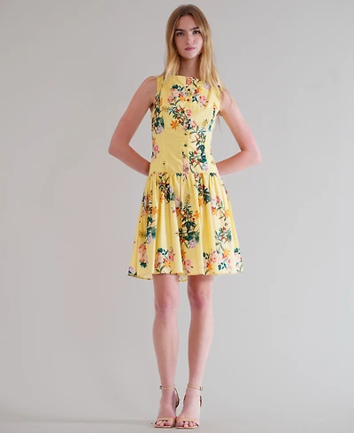 julia jordan Women's Sleeveless Boat Neck Short Dress