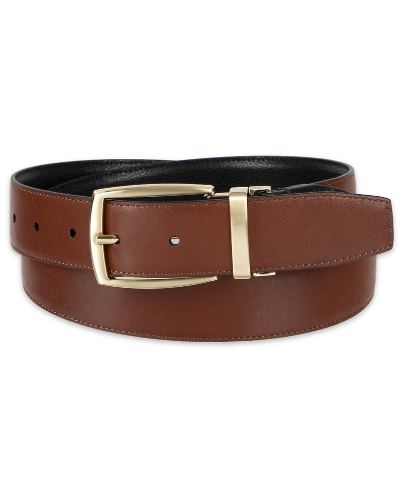 Club Room Men's Luxury 2-In-1 Reversible Pebbled Leather Belt, Macy's Exclusive