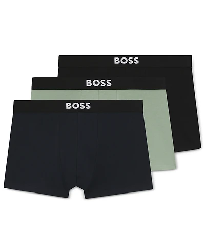 Boss by Hugo Men's 3-Pack Icon Logo Trunks