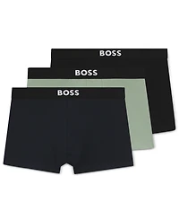 Boss by Hugo Men's 3-Pack Icon Logo Trunks