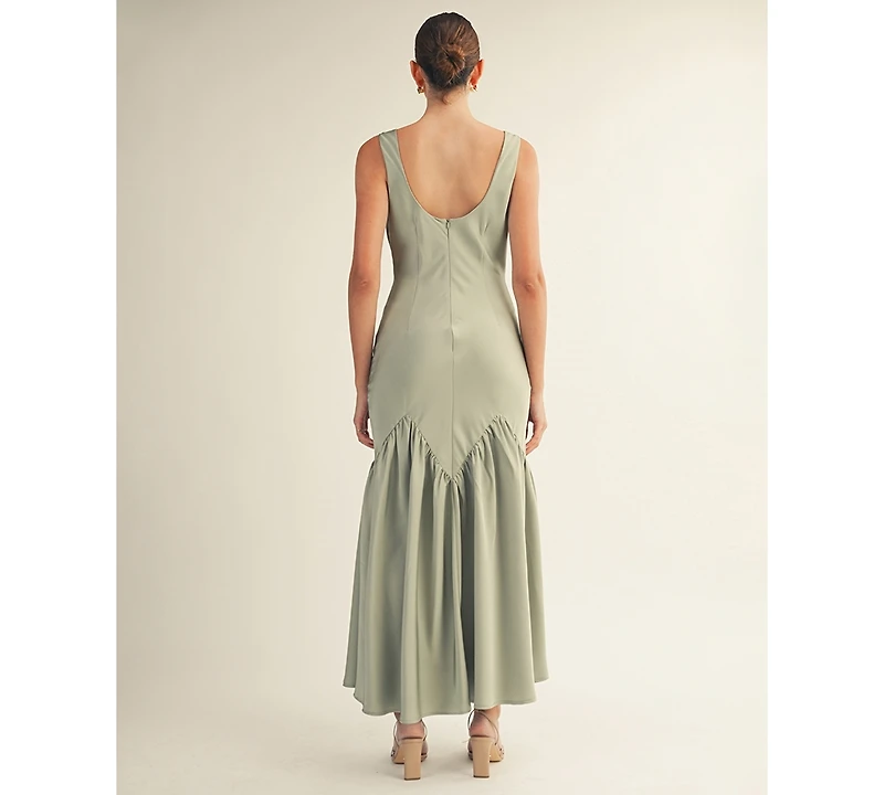 Arose Studio, Inc Women's Cowl Neck Mermaid Midi Dress