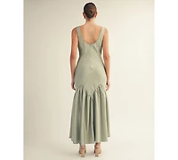 Arose Studio, Inc Women's Cowl Neck Mermaid Midi Dress