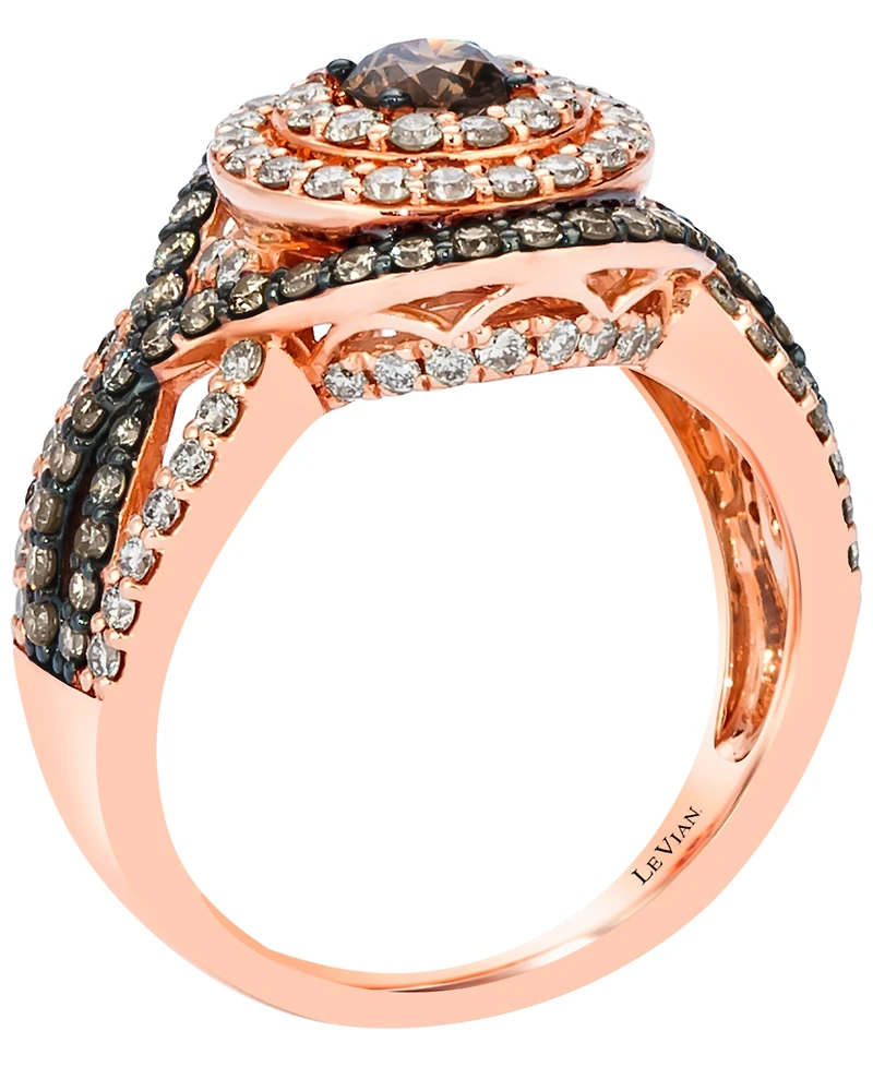 Le Vian Chocolate Diamond (0.81 ct. t.w.) & Nude Diamond (0.83 ct. t.w.) Ring in 14k Strawberry Gold