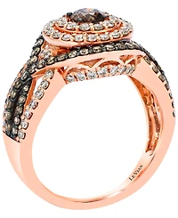 Le Vian Chocolate Diamond (0.81 ct. t.w.) & Nude Diamond (0.83 ct. t.w.) Ring in 14k Strawberry Gold