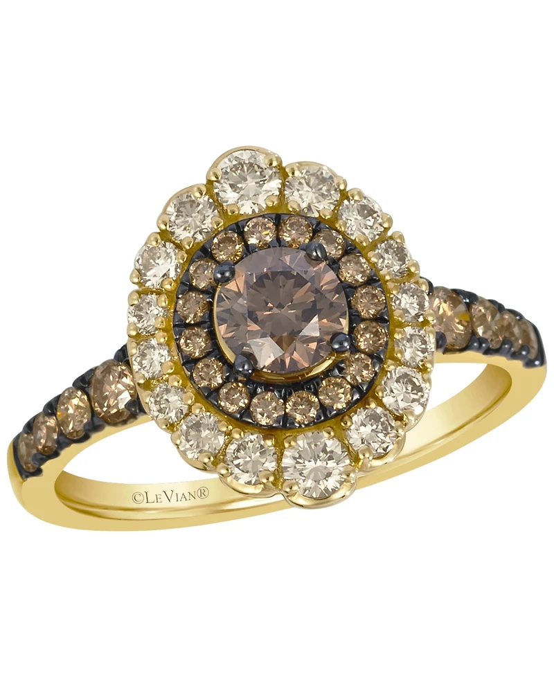 Le Vian Chocolate Diamond (0.81 ct. t.w.) & Nude Diamond (0.43 ct. t.w.) Ring in 14k Honey Gold