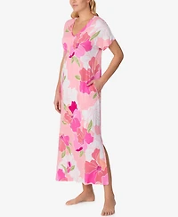 Ellen Tracy Women's Printed Short-Sleeve Tunic Dress