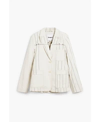 Desigual Women's Asymmetric striped blazer