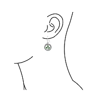 Bling Jewelry Good Luck Celtic Knot Circle Green Clover Dangle Earrings .925 Sterling Silver
