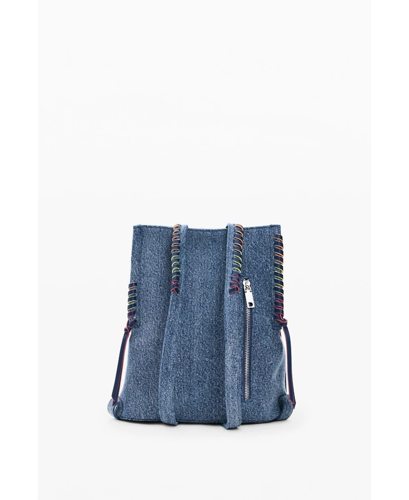 Desigual Women's Small denim backpack heart