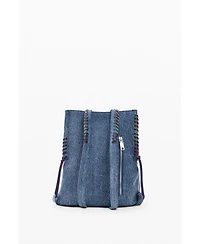 Desigual Women's Small denim backpack heart