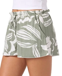 O'Neill Women's Layne Floral Relaxed Pull-On Shorts
