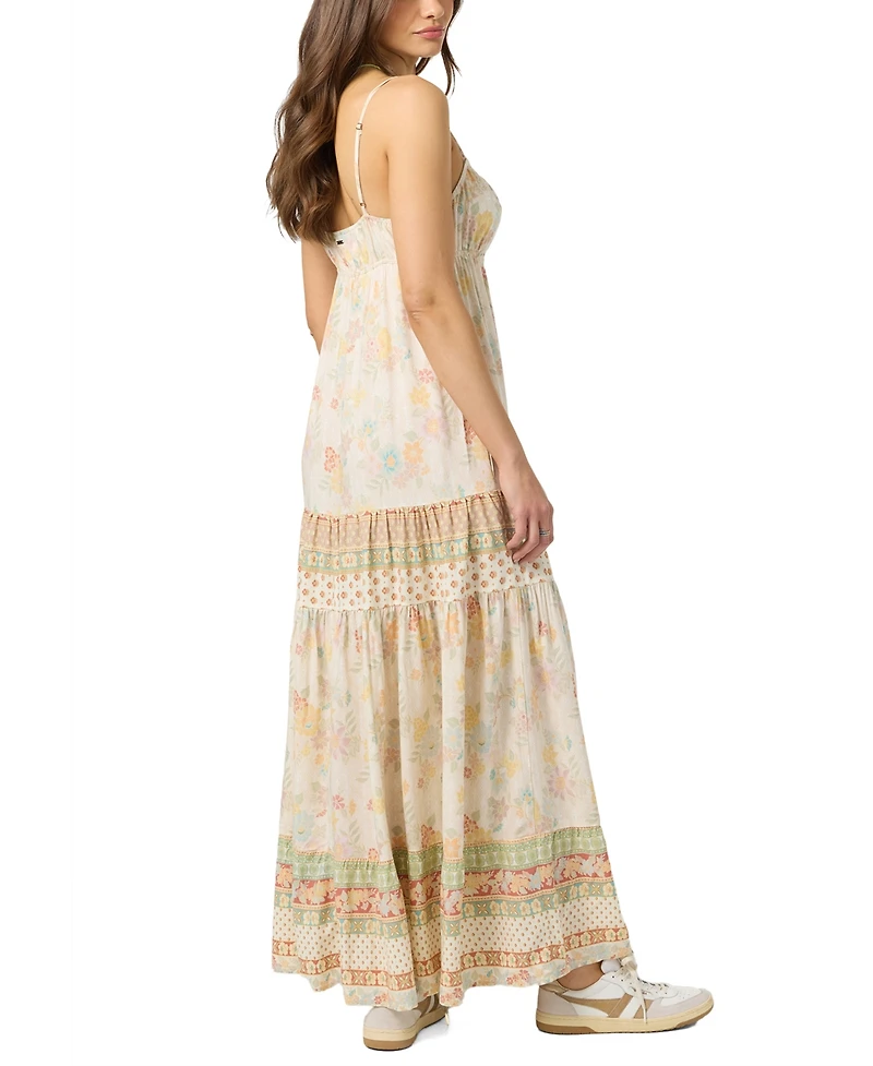 O'Neill Women's Lillie Adjustable Strap Printed Maxi Dress
