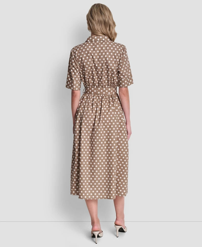 Dkny Women's Collared Midi Shirt Dress