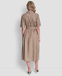Dkny Women's Collared Midi Shirt Dress