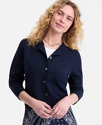 On 34th Women's Cropped Crewneck Cardigan, Macy's Exclusive