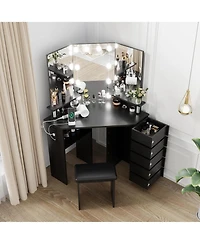 Gaomon Makeup Vanity Desk Lights and Power Outlet