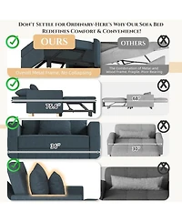 Aecojoy 36" Sleeper Chair, Convertible Chair Bed for Adults, 3-in-1 Pull Out Sofa
