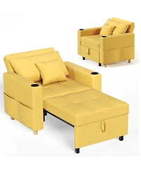 Aecojoy 36" Sleeper Chair, Convertible Chair Bed for Adults, 3-in-1 Pull Out Sofa Chair