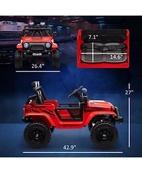 Hongge 12V Kids Ride On Car with Parent Remote Control for Ages 3 to 6